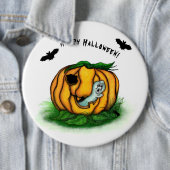 De geest van Halloween, Bat, Ghost en Spider Ronde Button 6,0 Cm (In situ)