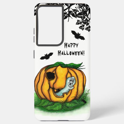 De geest van Halloween, Bat, Ghost en Spider Samsung Galaxy Hoesje (Achterkant)