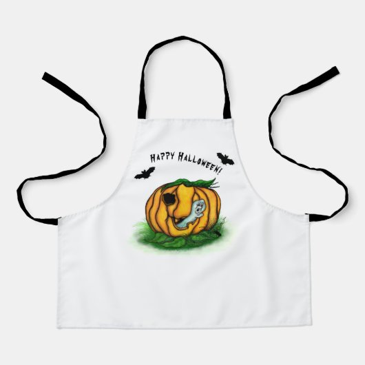 De geest van Halloween, Bat, Ghost en Spider Schort (Voorkant)