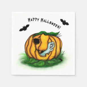 De geest van Halloween, Bat, Ghost en Spider Servet