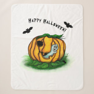 De geest van Halloween, Bat, Ghost en Spider Sherpa Deken
