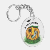 De geest van Halloween, Bat, Ghost en Spider Sleutelhanger (Voorkant Links)