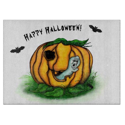 De geest van Halloween, Bat, Ghost en Spider Snijplank (Voorkant)