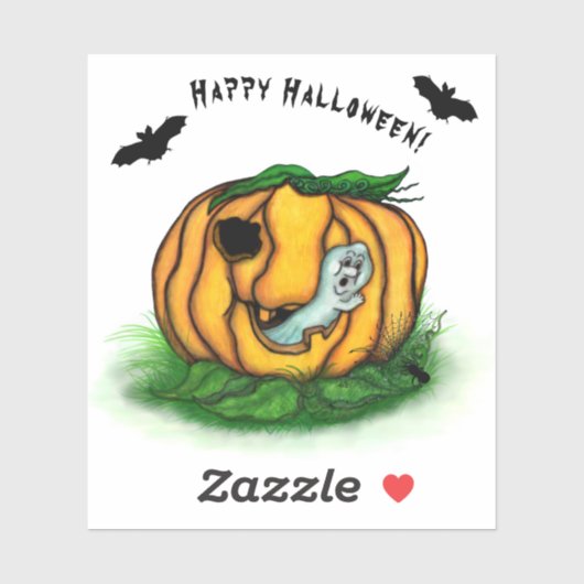 De geest van Halloween, Bat, Ghost en Spider Sticker (Vel)