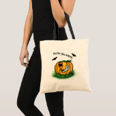 De geest van Halloween, Bat, Ghost en Spider Tote Bag (Voorkant (product))