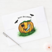 De geest van Halloween, Bat, Ghost en Spider Vierkante Sticker (Envelop)
