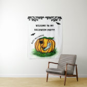 De geest van Halloween, Bat, Ghost en Spider Wandkleed (In situ)