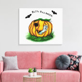 De Geest van Halloween, Vleermuis, Geest en Spin Canvas Afdruk (Insitu (Woonkamer))