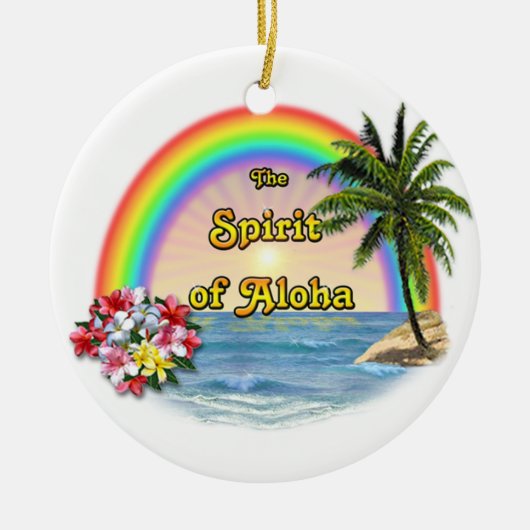 De geest van het Aloha-Ornament Keramisch Ornament (Voorkant)