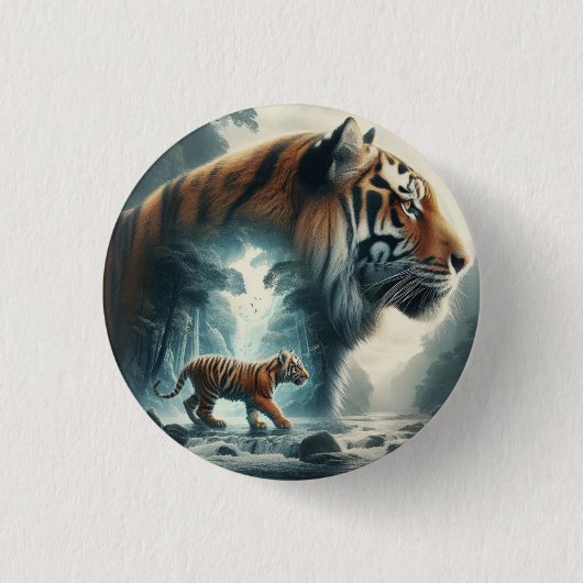De geest van het Oerwoud Ronde Button 3,2 Cm (Voorkant)