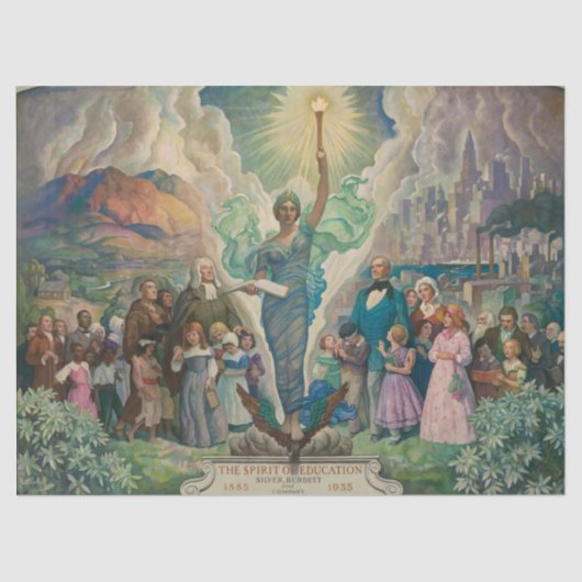 De geest van het onderwijs van Newell Convers Wyet Tissuepapier (Voorkant)