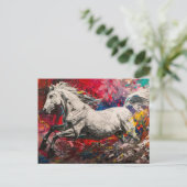 De geest van het witte paard briefkaart (Staand voorkant)