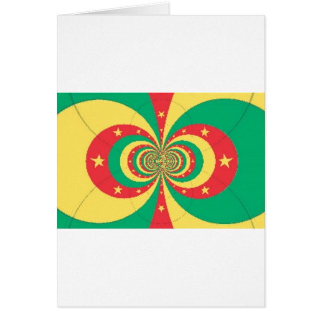 De geest van Kameroen: Ontembare Leeuwen Vlag Kuns (Voorkant)