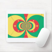 De geest van Kameroen: Ontembare Leeuwen Vlag Kuns Muismat (Met muis)