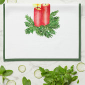 De geest van kerstkaarsen houden van vrede en vreu theedoek (Gevouwen)