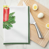 De geest van kerstkaarsen houden van vrede en vreu theedoek (Quarter Fold)