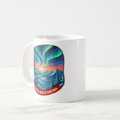 De geest van kerstkunst verkennen koffiemok (Voorkant links)