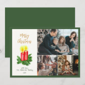 De Geest van Kerstmis Advent Kaarsen 3 Foto Feestdagenkaart (Voorkant / Achterkant)