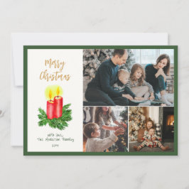 De Geest van Kerstmis Advent Kaarsen 3 Foto Feestdagenkaart