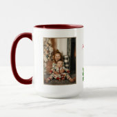 De Geest van Kerstmis Kaars Liefde & Vrede 2 Foto Mok (Links)