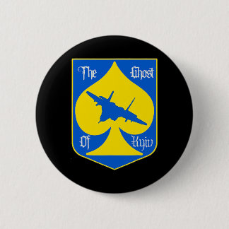 De Geest Van Kiev Kiev Oekraine Ace Gevechtspiloot Ronde Button 5,7 Cm