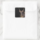 De geest van Kudu Vierkante Sticker (Tas)