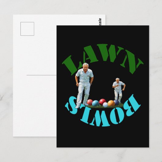 De Geest van Lawn Bowls: Bowlers en Bowls Briefkaart (Voorkant / Achterkant)