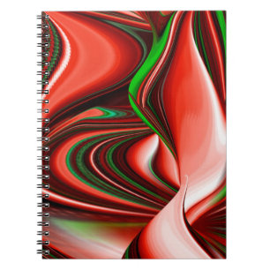De geest van Liefde en Hoop Abstracte 3D Regenboog Notitieboek