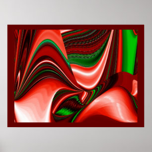 De geest van Liefde en Hoop Abstracte 3D Regenboog Poster