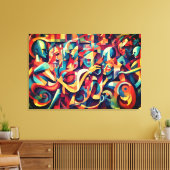 De geest van muziek en podiumkunsten overbrengen canvas afdruk (Insitu (Woonkamer))