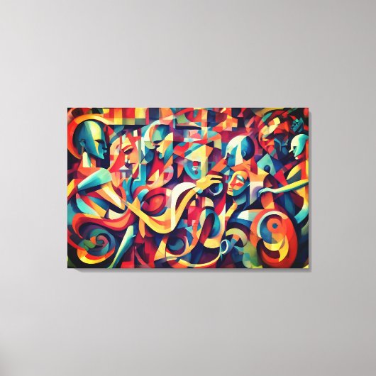 De geest van muziek en podiumkunsten overbrengen canvas afdruk (Voorkant)