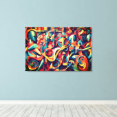 De geest van muziek en podiumkunsten overbrengen canvas afdruk (Insitu (Houten vloer))