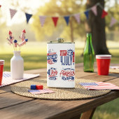 De geest van onafhankelijkheid op 4 juli heupfles