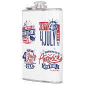 De geest van onafhankelijkheid op 4 juli heupfles (Links)