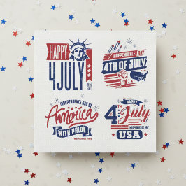 De geest van onafhankelijkheid op 4 juli servet