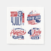 De geest van onafhankelijkheid op 4 juli servet (Voorkant)