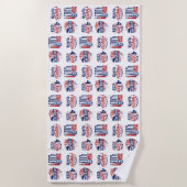 De geest van onafhankelijkheid op 4 juli strandlaken (Voorkant)