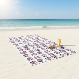De geest van onafhankelijkheid op 4 juli strandlaken