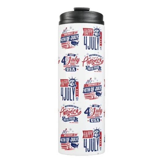 De geest van onafhankelijkheid op 4 juli thermosbeker (Voorkant)