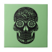 De geest van traditie en kunst - Sugar Skull Tegeltje (Voorkant)