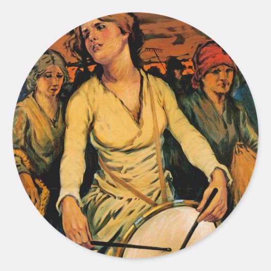 De geest van vrouwenkracht ronde sticker (Voorkant)