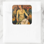 De geest van vrouwenkracht vierkante sticker (Tas)