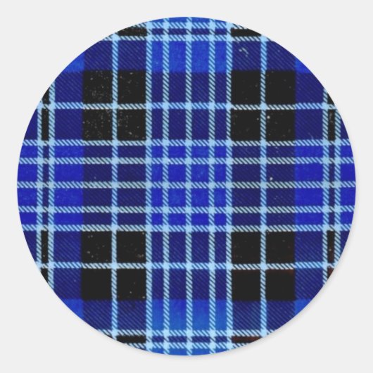 "DE GEESTELIJKHEID" TARTAN RONDE STICKER (Voorkant)