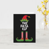 De gegevens elf grappige kerst analist wetenschapp kaart (Gele Bloem)