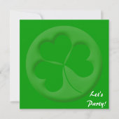 De gegraveerde Shamrock Invitation Sjabloon Kaart (Voorkant)