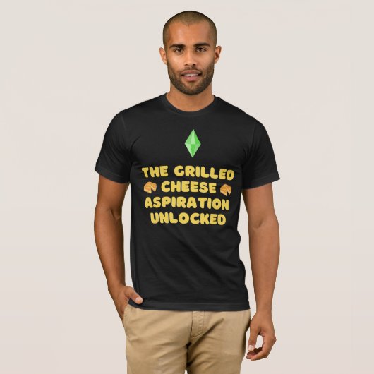 De gegrilde kaasspiering is geopend t-shirt (Voorkant volledig)