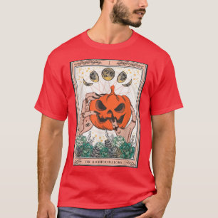 De gehakte hallows pompoen Tarot Kaart Witchcraft T-shirt