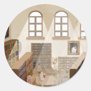 De Geheime Bibliotheek Ronde Sticker
