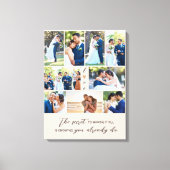 De geheime citaat Fotocollage 9 bruiloft Afbeeldin Canvas Afdruk (Voorkant)