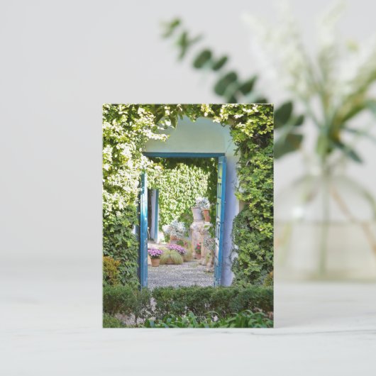 De geheime deur van de tuin briefkaart (Staand voorkant)